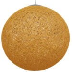 GloboStar® OCEANA 01361 Vintage Κρεμαστό Φωτιστικό Οροφής Μονόφωτο 1 x E27 Μπεζ Χρυσό Ξύλινο Ψάθινο Rattan Φ60 x Υ60cm - Image 3