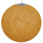GloboStar® OCEANA 01361 Vintage Κρεμαστό Φωτιστικό Οροφής Μονόφωτο 1 x E27 Μπεζ Χρυσό Ξύλινο Ψάθινο Rattan Φ60 x Υ60cm - Image 4