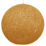 GloboStar® OCEANA 01361 Vintage Κρεμαστό Φωτιστικό Οροφής Μονόφωτο 1 x E27 Μπεζ Χρυσό Ξύλινο Ψάθινο Rattan Φ60 x Υ60cm - Image 5