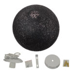 GloboStar® OCEANA 01364 Vintage Κρεμαστό Φωτιστικό Οροφής Μονόφωτο 1 x E27 Μαύρο Ξύλινο Ψάθινο Rattan Φ60 x Υ60cm - Image 7
