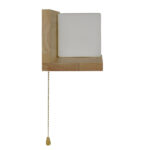 GloboStar® AMITY RIGHT 01366 Μοντέρνο Φωτιστικό Τοίχου Απλίκα Ραφάκι Μονόφωτο Ξύλινο με Λευκό Ματ Γυαλί Μ30 x Π14.5 x Υ15cm - Image 10