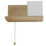 GloboStar® AMITY RIGHT 01366 Μοντέρνο Φωτιστικό Τοίχου Απλίκα Ραφάκι Μονόφωτο Ξύλινο με Λευκό Ματ Γυαλί Μ30 x Π14.5 x Υ15cm - Image 12