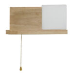 GloboStar® AMITY RIGHT 01366 Μοντέρνο Φωτιστικό Τοίχου Απλίκα Ραφάκι Μονόφωτο Ξύλινο με Λευκό Ματ Γυαλί Μ30 x Π14.5 x Υ15cm - Image 13