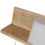 GloboStar® AMITY RIGHT 01366 Μοντέρνο Φωτιστικό Τοίχου Απλίκα Ραφάκι Μονόφωτο Ξύλινο με Λευκό Ματ Γυαλί Μ30 x Π14.5 x Υ15cm - Image 6