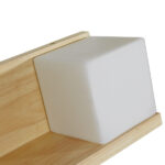 GloboStar® AMITY RIGHT 01366 Μοντέρνο Φωτιστικό Τοίχου Απλίκα Ραφάκι Μονόφωτο Ξύλινο με Λευκό Ματ Γυαλί Μ30 x Π14.5 x Υ15cm - Image 7