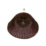 GloboStar® BAHAMAS 01369 Vintage Κρεμαστό Φωτιστικό Οροφής Μονόφωτο 1 x E27 Καφέ Σκούρο Ξύλινο Ψάθινο Μπαμπού Φ60 x Υ60cm - Image 6