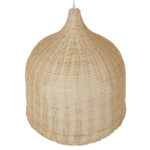 GloboStar® BAHAMAS 01370 Vintage Κρεμαστό Φωτιστικό Οροφής Μονόφωτο 1 x E27 Μπεζ Ξύλινο Ψάθινο Μπαμπού Φ60 x Υ60cm - Image 3