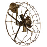 GloboStar® ERAFAN 01381 Vintage Industrial Φωτιστικό Τοίχου Απλίκα Πολύφωτο Καφέ Σκουριά Μεταλλικό Πλέγμα Φ46 x Μ22 x Π46 x Υ46cm - Image 6