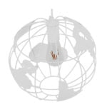 GloboStar® EARTH 30CM 01382 Vintage Industrial Κρεμαστό Φωτιστικό Οροφής Μονόφωτο 1 x E27 Λευκό Μεταλλικό Πλέγμα Φ30 x Υ30cm - Image 3