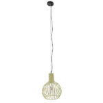 GloboStar® SCADI 01387 Vintage Industrial Κρεμαστό Φωτιστικό Οροφής Μονόφωτο Μπεζ Μεταλλικό Πλέγμα Φ23 x Υ30cm - Image 2
