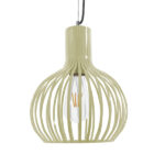 GloboStar® SCADI 01387 Vintage Industrial Κρεμαστό Φωτιστικό Οροφής Μονόφωτο Μπεζ Μεταλλικό Πλέγμα Φ23 x Υ30cm - Image 3