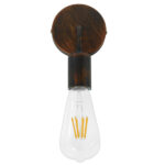 GloboStar® ASPID 01398 Vintage Φωτιστικό Τοίχου Απλίκα Μονόφωτο Καφέ Σκουριά Μεταλλικό Μ10 x Π7 x Υ16cm - Image 3