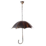 GloboStar® UMBRELLA 01406 Vintage Industrial Κρεμαστό Φωτιστικό Οροφής Πολύφωτο 5 x E27 Μαύρο Καφέ Σκουριά Μεταλλικό Φ58 x Υ60cm - Image 2