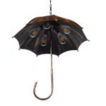 GloboStar® UMBRELLA 01406 Vintage Industrial Κρεμαστό Φωτιστικό Οροφής Πολύφωτο 5 x E27 Μαύρο Καφέ Σκουριά Μεταλλικό Φ58 x Υ60cm - Image 4
