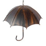 GloboStar® UMBRELLA 01406 Vintage Industrial Κρεμαστό Φωτιστικό Οροφής Πολύφωτο 5 x E27 Μαύρο Καφέ Σκουριά Μεταλλικό Φ58 x Υ60cm - Image 7