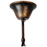 GloboStar® UMBRELLA 01406 Vintage Industrial Κρεμαστό Φωτιστικό Οροφής Πολύφωτο 5 x E27 Μαύρο Καφέ Σκουριά Μεταλλικό Φ58 x Υ60cm - Image 9