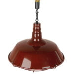 GloboStar® ISCAR 01410 Vintage Industrial Κρεμαστό Φωτιστικό Οροφής Μονόφωτο 1 x E27 Μπορντό Κόκκινο Λευκό Μεταλλικό Καμπάνα Πλέγμα με Μπεζ Σχοινί Φ36 x Υ31cm - Image 5