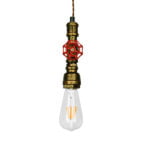GloboStar® SPIGOT 01413 Vintage Industrial Κρεμαστό Φωτιστικό Οροφής Μονόφωτο 1 x E27 Μπρούτζινο Μεταλλικό Μ5 x Π7.5 x Y20cm - Image 3