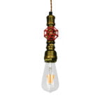 GloboStar® SPIGOT 01413 Vintage Industrial Κρεμαστό Φωτιστικό Οροφής Μονόφωτο 1 x E27 Μπρούτζινο Μεταλλικό Μ5 x Π7.5 x Y20cm - Image 4