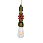 GloboStar® SPIGOT 01413 Vintage Industrial Κρεμαστό Φωτιστικό Οροφής Μονόφωτο 1 x E27 Μπρούτζινο Μεταλλικό Μ5 x Π7.5 x Y20cm - Image 5