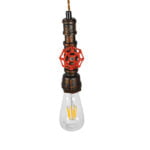 GloboStar® FAUCET 01414 Vintage Industrial Κρεμαστό Φωτιστικό Οροφής Μονόφωτο 1 x E27 Καφέ Σκουριά Μεταλλικό Μ5 x Π7.5 x Y20cm - Image 5