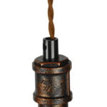 GloboStar® FAUCET 01414 Vintage Industrial Κρεμαστό Φωτιστικό Οροφής Μονόφωτο 1 x E27 Καφέ Σκουριά Μεταλλικό Μ5 x Π7.5 x Y20cm - Image 6