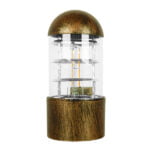 GloboStar® NORMA 01420 Μοντέρνο Φωτιστικό Τοίχου Απλίκα Μονόφωτο Μπρούτζινο Μεταλλικό Μ11 x Π17 x Υ23cm - Image 2