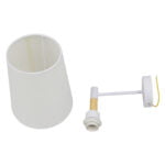 GloboStar® LYDFORD 01433 Μοντέρνο Φωτιστικό Τοίχου Απλίκα Μονόφωτο Λευκό με Μπέζ Ξύλο Μεταλλικό Φ20 x Y36cm - Image 9