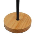 GloboStar® HONOR SQUARE 01435 Μοντέρνο Επιτραπέζιο Φωτιστικό Πορτατίφ Μονόφωτο Μαύρο Μεταλλικό με Ξύλινη Βάση Δρυς Μ20 x Π20 x Υ42cm - Image 6