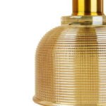 GloboStar® SEGRETO 01448 Vintage Κρεμαστό Φωτιστικό Οροφής Μονόφωτο 1 x E27 Χρυσό Γυάλινο Διάφανο Καμπάνα με Χρυσό Ντουί Φ14 x Υ18cm - Image 7