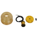 GloboStar® SEGRETO 01448 Vintage Κρεμαστό Φωτιστικό Οροφής Μονόφωτο 1 x E27 Χρυσό Γυάλινο Διάφανο Καμπάνα με Χρυσό Ντουί Φ14 x Υ18cm - Image 9