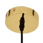 GloboStar® DIXAR 01462 Μοντέρνο Κρεμαστό Φωτιστικό Οροφής Μονόφωτο 1 x E27 Γυάλινο Χρυσό Φ28 x Υ40cm - Image 6