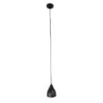 GloboStar® HUNTON 01476 Μοντέρνο Κρεμαστό Φωτιστικό Οροφής Μονόφωτο 1 x E27 Μεταλλικό Μαύρο Λευκό Καμπάνα Φ13 x Υ14cm - Image 2