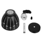GloboStar® HUNTON 01476 Μοντέρνο Κρεμαστό Φωτιστικό Οροφής Μονόφωτο 1 x E27 Μεταλλικό Μαύρο Λευκό Καμπάνα Φ13 x Υ14cm - Image 8