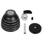 GloboStar® LINE STARS 01483 Μοντέρνο Κρεμαστό Φωτιστικό Οροφής Μονόφωτο 1 x E27 Μεταλλικό Μαύρο Λευκό Καμπάνα Φ13 x Υ14cm - Image 8