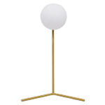 GloboStar® ELFIS GOLD 01551 Μοντέρνο Επιτραπέζιο Φωτιστικό Πορτατίφ Μονόφωτο Χρυσό Μεταλλικό με Λευκό Γυαλί Φ15 x Υ53cm - Image 2