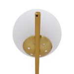 GloboStar® ELFIS GOLD 01551 Μοντέρνο Επιτραπέζιο Φωτιστικό Πορτατίφ Μονόφωτο Χρυσό Μεταλλικό με Λευκό Γυαλί Φ15 x Υ53cm - Image 6