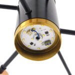 GloboStar® ORNATE 01553 Μοντέρνο Φωτιστικό Οροφής LED 104 Watt Πολύφωτο Μαύρο με Μπρονζέ και Χρυσές Λεπτομέρειες Μεταλλικό Λευκό Ημέρας 4500k Φ63 x Y36-45cm - Image 8