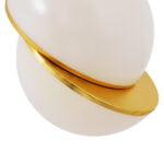 GloboStar® HUDSON 01555 Μοντέρνο Κρεμαστό Φωτιστικό Οροφής Μονόφωτο 1 x E27 Λευκό με Χρυσό Φ30 x Υ34cm - Image 6