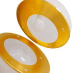 GloboStar® HUDSON 01555 Μοντέρνο Κρεμαστό Φωτιστικό Οροφής Μονόφωτο 1 x E27 Λευκό με Χρυσό Φ30 x Υ34cm - Image 7