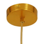 GloboStar® HUDSON 01555 Μοντέρνο Κρεμαστό Φωτιστικό Οροφής Μονόφωτο 1 x E27 Λευκό με Χρυσό Φ30 x Υ34cm - Image 8