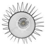 GloboStar® LILY 01558 Vintage Industrial Κρεμαστό Φωτιστικό Οροφής Μονόφωτο Μαύρο Μεταλλικό Πλέγμα και Υφασμάτινο Εσωτερικό Καπέλο Φ40 x Υ60cm - Image 7