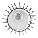 GloboStar® VICKY 01559 Vintage Industrial Κρεμαστό Φωτιστικό Οροφής Μονόφωτο Μαύρο Μεταλλικό Πλέγμα και Υφασμάτινο Εσωτερικό Καπέλο Φ18 x Υ65cm - Image 5