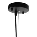 GloboStar® VICKY 01559 Vintage Industrial Κρεμαστό Φωτιστικό Οροφής Μονόφωτο Μαύρο Μεταλλικό Πλέγμα και Υφασμάτινο Εσωτερικό Καπέλο Φ18 x Υ65cm - Image 8