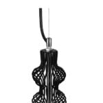 GloboStar® CLEO 01561 Vintage Industrial Κρεμαστό Φωτιστικό Οροφής Μονόφωτο Μαύρο Μεταλλικό Πλέγμα και Υφασμάτινο Εσωτερικό Καπέλο Φ20 x Υ90cm - Image 6