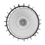 GloboStar® CLEO 01561 Vintage Industrial Κρεμαστό Φωτιστικό Οροφής Μονόφωτο Μαύρο Μεταλλικό Πλέγμα και Υφασμάτινο Εσωτερικό Καπέλο Φ20 x Υ90cm - Image 8