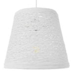 GloboStar® PLAYROOM 01562 Vintage Κρεμαστό Φωτιστικό Οροφής Μονόφωτο 1 x E27 Λευκό Ξύλινο Ψάθινο Rattan Φ32 x Υ27cm - Image 3