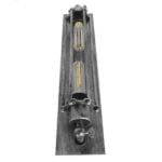 GloboStar® REBELL 01567 Vintage Industrial Φωτιστικό Τοίχου Απλίκα Δίφωτο Ασημί Σκουριά Μεταλλικό Πλέγμα Μ9.5 x Π10 x Υ47cm - Image 6