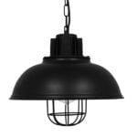 GloboStar® HARROW 01571 Vintage Κρεμαστό Φωτιστικό Καμπάνα Μονόφωτο 1 x E27 IP20 Μαύρο Μέταλλο - Μ33 x Π33 x Υ32cm - Image 3