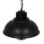 GloboStar® HARROW 01571 Vintage Κρεμαστό Φωτιστικό Καμπάνα Μονόφωτο 1 x E27 IP20 Μαύρο Μέταλλο - Μ33 x Π33 x Υ32cm - Image 4